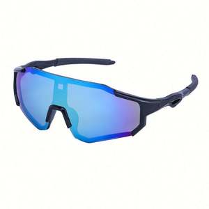 Lunettes de ski et de cyclisme de haute qualité 2022, verres miroir colorés, lunettes de soleil sport à lentille unique pour unisexe - Product Image 5
