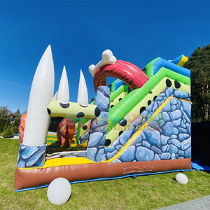 Pripuciama ciuozykla commercial kids bouncing castle jumping house party inflatable stone age <b>slide</b> for outdoor - Product Image 4