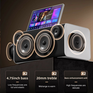 Sistema <span class=keywords><strong>de</strong></span> <span class=keywords><strong>Karaoke</strong></span> Profesional Android Todo en Uno para Cine en Casa 2025, 2 Micrófonos Inalámbricos, <span class=keywords><strong>Pantalla</strong></span> Táctil <span class=keywords><strong>de</strong></span> 10.1 Pulgadas, 64 GB <span class=keywords><strong>de</strong></span> Almacenamiento, Sonido - Product Image 3