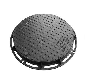 라운드 En124 연성 철 맨홀 커버 D400 도난 방지 70*70 Jiaxing 브랜드 Mc04 모델 잠금 장치가있는 맞춤형 색상 및 웰 홀더 - Product Image 1