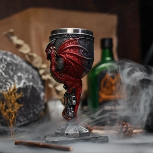Nuevo Producto, Copa de Vino Tinto con Diseño de Dragón Malvado, Dragón Occidental en 3D Estereoscópico, Copa Alta de Guerrero, Artesanía de Resina - Product Image 3