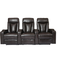 Fauteuil inclinable de cinéma en cuir pour la maison, nouveau design KTH7063, 3 places