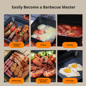 Juego de ollas para exteriores, olla para guisar, parrilla, olla para acampar, juego de utensilios de cocina, estufa de gas portátil para exteriores, sartén antiadherente para freír, olla para sopa - Product Image 5