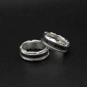 Bague européenne en argent CZ 925 pour homme, bague noire, Unique - Product Image 6