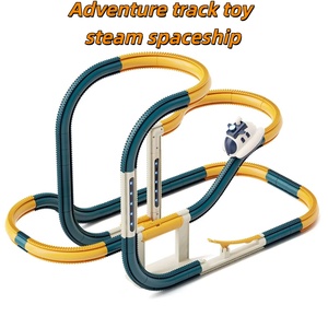 <span class=keywords><strong>Jouet</strong></span> éducatif à assembler soi-même <span class=keywords><strong>avec</strong></span> fonction 360° °   Piste de raccordement à fentes, piste d'aventure spatiale en ABS et vaisseau spatial à vapeur pour enfants - Product Image 1