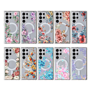 <span class=keywords><strong>Coque</strong></span> de téléphone portable à fleurs romantiques tendance pour Samsung <span class=keywords><strong>Galaxy</strong></span> S24 S25 <span class=keywords><strong>FE</strong></span> Ultra, <span class=keywords><strong>coque</strong></span> transparente magnétique, <span class=keywords><strong>coque</strong></span> arrière - Product Image 1