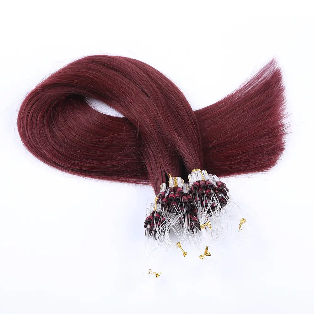 nano micro ring hair extensions curly extensions keratin bonds double drawn 100 russian raw hair micro ring for hair exte