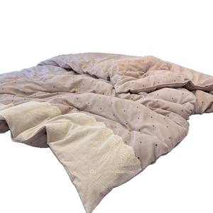 طقم فراش نوم فرنسي من القطن الخالص لحفلات الزفاف مكون من سبع قطع ، طقم لحاف على طراز الأميرة مقاوم للماء عالي الجودة 300tc - Product Image 5