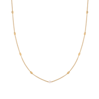 Collier unisexe tendance en acier inoxydable plaqué or 18 carats avec pendentif perle baroque géométrique et chaîne à maillons – Cadeau personnalisé