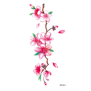 Tatuajes Temporales Impermeables para Mujer, Diseño de <span class=keywords><strong>Flores</strong></span>, Rosas, Peonías y Ciruelas, para Hombro, Cuello y <span class=keywords><strong>Brazo</strong></span> - Product Image 4