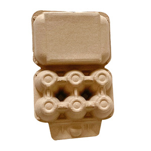 Boîtes vides réutilisables en cartons <span class=keywords><strong>d</strong></span>'œufs en pâte de papier naturel Conteneurs porte-œufs Boîtes <span class=keywords><strong>d</strong></span>'emballage pour œufs de poule frais - Product Image 5