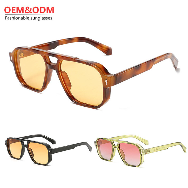 3503 Double Bridge Pilot UV400 Fashionable Popular Export  Retro Fashion Vintage Ready to Ship Sunglasses for Men and Women