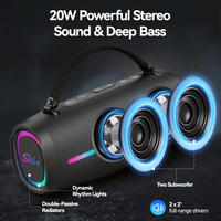 Enceinte de karaoké portable SING-E ZQS-L38, enceinte Bluetooth haute puissance, lumière RGB colorée, caisson de basses sans fil, lumière RGB