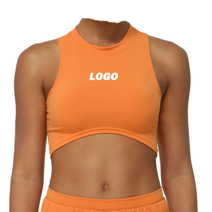 Soutien-gorge de sport ultra-doux et léger, anti-choc, anti-humidité, long, rembourré, débardeur sans manches pour femme, idéal pour la gym - Product Image 1