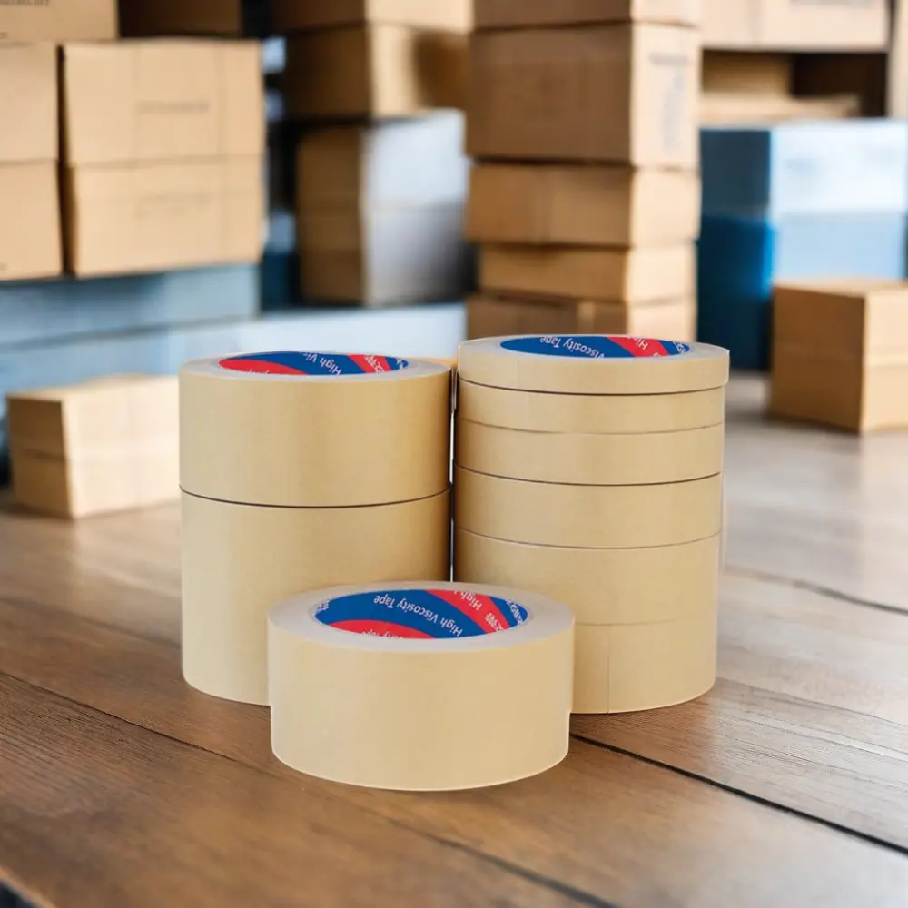 Heavy Duty Antistatic Kraft Paper Tape Roll Single Sided Acrylic Adhesive Water Activated for Bag Sealing and Packaging