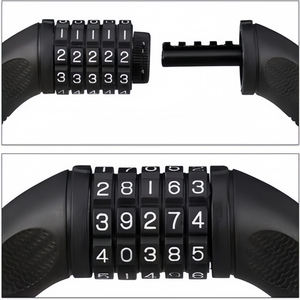 Alta seguridad motocicleta 5 dígitos acero bicicleta acero combinación cadena bloqueo caliente nuevo antirrobo bicicleta bloqueo - Product Image 2