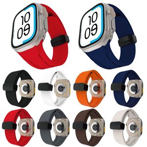 Bracelet de montre en silicone à fermoir magnétique pliable en forme de feuille pour Watch Ultra 1ère, 9ème génération et modèles SE - Product Image 2