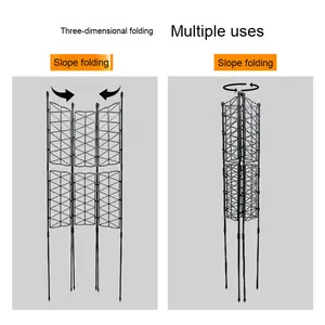 Treillis d'escalade de rose de clôture de jardin extérieur d'art de fer enduit de plastique pour l'écran de garde-corps de cour de balcon - Product Image 4