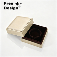 Boîte à bijoux en cuir de luxe portable haut de gamme personnalisée pour pendentif, bague, collier - Boîte cadeau biodégradable résistante