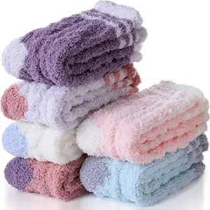 Fashionable Womens Fuzzy Slippers Socks for House Winter Warm Soft Crew Kids Fuzzy Socks Women Fuzzy Socks