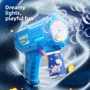 Nouvelle Machine à Bulles Transfrontalière pour Enfants, Pistolet Gatling Automatique Lumineux en Plastique, Cadeau pour 0-24 Mois - Product Image 3