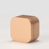 Boîte carrée miniature en fer métallique mat 55*55*43mm pour cadeaux et artisanat, vente en gros