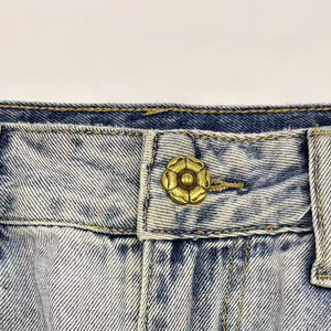 Oem Kim Loại Denim Quần Nút Hoa Hình Dạng Với Lớp Phủ Đặc Biệt Có Thể Giặt Cho Áo Khoác/Quần Cá Nhân Logo - Product Image 3