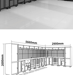 Multifunctionele zware werkplaatskast, grote garage gereedschapskast, gereedschapswagen, werkbank, garage opbergkast, werkbank - Product Image 6