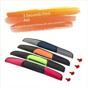 Gilet de sauvetage gonflable automatique et manuel pour la pêche, dispositif de flottabilité personnel en tissu Oxford, capacité de flottabilité de 500 lb - Product Image 3