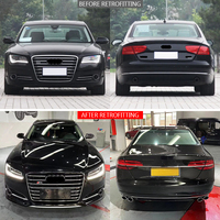 Kit de Carrocería Delantera y Trasera con Faros Antiniebla para Audi A8 D4, 2011-2014