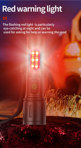 800M 500lumen 5 chế độ mạnh mẽ chiến thuật torchlight dài-phạm vi Zoomable 18650 có thể sạc lại pin COB <span class=keywords><strong>Led</strong></span> đèn pin - Product Image 5