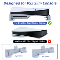 Support de base de protection horizontal PGTECH avec 4 concentrateurs USB pour PS5 Slim DE/UHD Dock Display Storage pour PS5 slim Controller Console
