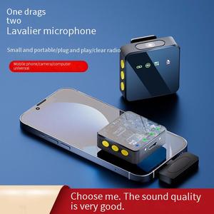 Nuevo Clip de micrófono receptor <span class=keywords><strong>Netflix</strong></span> Micrófono de reducción de ruido en vivo Mini MICRÓFONO INALÁMBRICO Lavalier para Teléfono Celular - Product Image 3