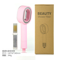 Cabezal de Ducha Filtrante de Color Rosa, Nuevo, Portátil, para Agua Dura y Cloro
