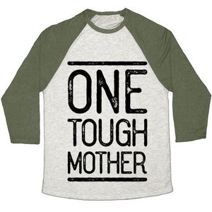 Maglietta da baseball unisex Tri-Blend One Tough Mother - Product Image 1