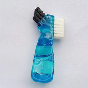 Mini brosse à prothèse dentaire bleue, brosse de nettoyage interdentaire portable pour appareils dentaires invisibles, usage domestique - Product Image 1