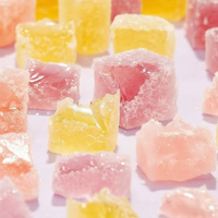 Wholesale Crunchy Coated Soft Gummy Candy OEM/ODM Customizable Crispy Amber Candy with Chewy Center Crystal Amber Candy