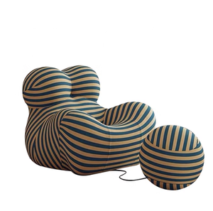 Fauteuil de relaxation individuel design 'Mother's Arms Hydrangea' pour salon et balcon, style influenceur - Product Image 2