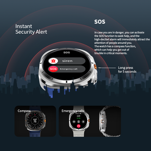 Hd8 울트라 PK W7 스마트 워치 7 울트라 IP68 방수 남성 스포츠 아웃도어 Hd <span class=keywords><strong>8</strong></span> Hd8ultra 러기드 업그레이드 W7 스마트워치 Hd8 울트라 - Product Image 5