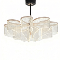 Luminaire suspendu décoratif en cristal à motif floral créatif, à spectre complet, pour la protection des yeux, idéal pour villa, chambre et hall d'entrée