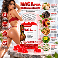OEM ODM Gummies de Maca 300mg, Comprimés Végétaliens de Racine de Maca Noire, Produits de Beauté à Marque Blanche, Soutien Immunitaire pour Femmes, 60 Comprimés