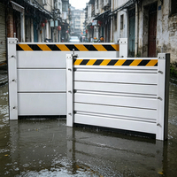 Barrière de contrôle des inondations professionnelle en alliage d'aluminium avec bande réfléchissante, installation rapide, système de défense contre l'eau