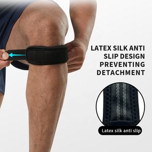 Alivio del <span class=keywords><strong>dolor</strong></span> de rodilla Estabilizador de rótula ancha Correa de rodilla Banda de soporte con almohadilla engrosada - Product Image 4