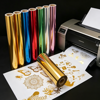 Film PU haute température Renlitong, feuille métallique souple, transfert thermique, vinyle imprimé en héliogravure, autocollant pour impression de t-shirts, vente en gros Flex