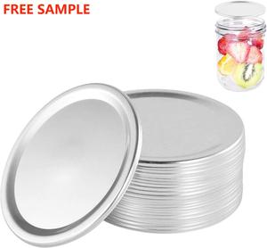 YONGLI barattolo di vetro da 3.4 pollici con coperchi coperchio in plastica a bocca larga in alluminio per barattoli kerr - Product Image 1