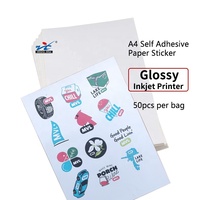Glossy Laser Inkjet Sheets, A4 Sticker Paper