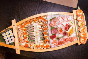 Grado superiore naturale di bambù barca di sushi - Product Image 4