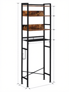 <strong>Bathroom</strong> Cabinet Shelf Narrow Side Drawers <strong>Corner</strong> Toilet Laundry <strong>Storage</strong> <strong>Unit</strong> - Product Image 6