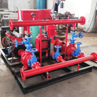 Unité de pompe à incendie montée sur patins certifiée UL, pompe centrifuge basse pression en acier inoxydable et fonte