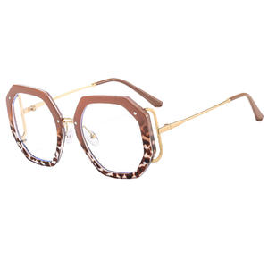 Octagon Anti Blue Light Polygon gafas de lectura redondas <span class=keywords><strong>2023</strong></span> moda marca de lujo diseño gafas transparentes mujeres monturas de gafas - Product Image 6